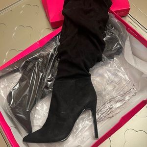 Black Knee High Boots